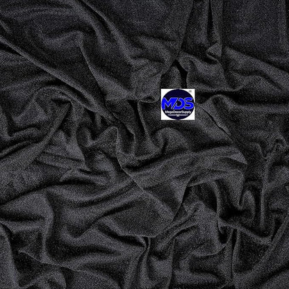 MDS Halloween Chiffon Draping Fabric - 2 Panel, 30" Wide x 20ft Long - Sheer Spooky Arbor & Canopy Drapery for Haunted House Backdrops, Party Ceilings, DIY Costumes & Themed Events - Black