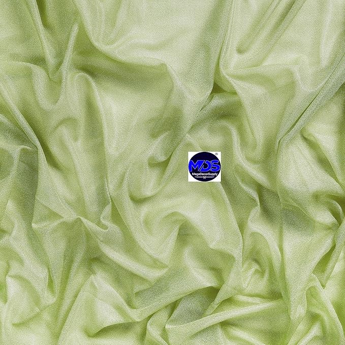 MDS Halloween Chiffon Draping Fabric - 2 Panel, 30" Wide x 50ft Long - Sheer Spooky Arbor & Canopy Drapery for Haunted House Backdrops, Party Ceilings, DIY Costumes & Themed Events - Sage Green