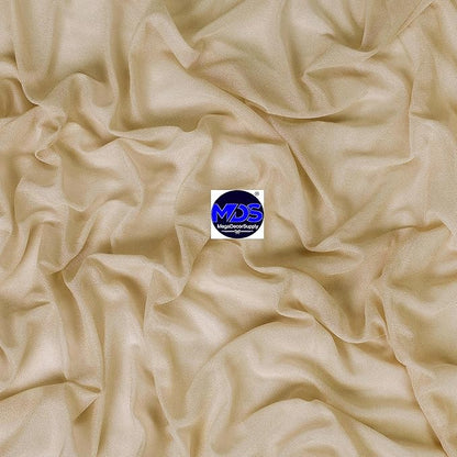 MDS Halloween Chiffon Draping Fabric - 1 Panel, 30" Wide x 50ft Long - Sheer Spooky Arbor & Canopy Drapery for Haunted House Backdrops, Party Ceilings, DIY Costumes & Themed Events - Champagne Gold