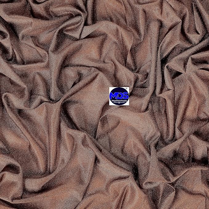 MDS Halloween Chiffon Draping Fabric - 2 Panel, 30" Wide x 50ft Long - Sheer Spooky Arbor & Canopy Drapery for Haunted House Backdrops, Party Ceilings, DIY Costumes & Themed Events - Mocha