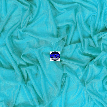 MDS Halloween Chiffon Draping Fabric - 2 Panel, 30" Wide x 75ft Long - Sheer Spooky Arbor & Canopy Drapery for Haunted House Backdrops, Party Ceilings, DIY Costumes & Themed Events - Peacock Blue