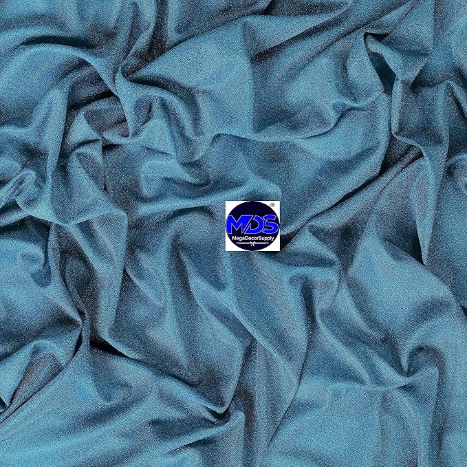 MDS Halloween Chiffon Draping Fabric - 2 Panel, 30" Wide x 40ft Long - Sheer Spooky Arbor & Canopy Drapery for Haunted House Backdrops, Party Ceilings, DIY Costumes & Themed Events - Dark Teal