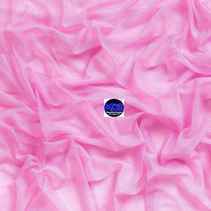 MDS Halloween Chiffon Draping Fabric - 1 Panel, 30" Wide x 75ft Long - Sheer Spooky Arbor & Canopy Drapery for Haunted House Backdrops, Party Ceilings, DIY Costumes & Themed Events - Bubblegum Pink