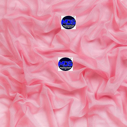 MDS Halloween Chiffon Draping Fabric - 1 Panel, 30" Wide x 30ft Long - Sheer Spooky Arbor & Canopy Drapery for Haunted House Backdrops, Party Ceilings, DIY Costumes & Themed Events - Coral