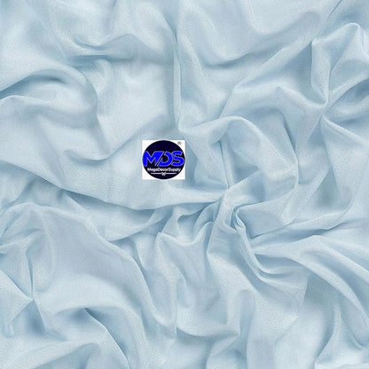 MDS Halloween Chiffon Draping Fabric - 2 Panel, 30" Wide x 40ft Long - Sheer Spooky Arbor & Canopy Drapery for Haunted House Backdrops, Party Ceilings, DIY Costumes & Themed Events - Baby Blue