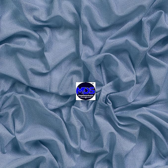 MDS Halloween Chiffon Draping Fabric - 2 Panel, 30" Wide x 100ft Long - Sheer Spooky Arbor & Canopy Drapery for Haunted House Backdrops, Party Ceilings, DIY Costumes & Themed Events - Dusty Blue